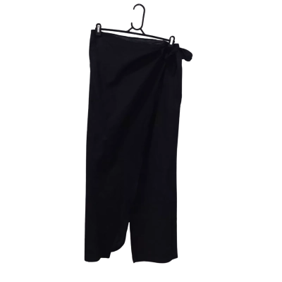 Motto Black Linen Blend Sarong Pants Size 14