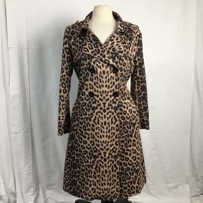 Caroline Morgan Womens  Size 8 Animal print Long Coat