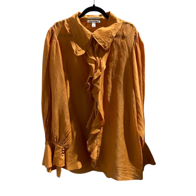 Country Road Burnt Orange Long Sleeve Blouse Womens Size 14 