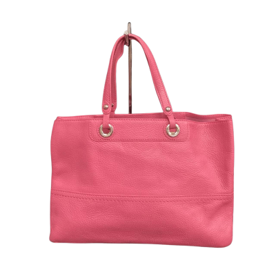 Oroton Popcorn Leather Tote Bag Pink  