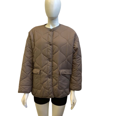  Brand New Lulu And Rose Womens Size XS Oversized Quilted Jacket Mocha