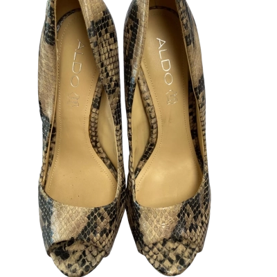 ALDO Leather Snake Skin Heels   Size 38 