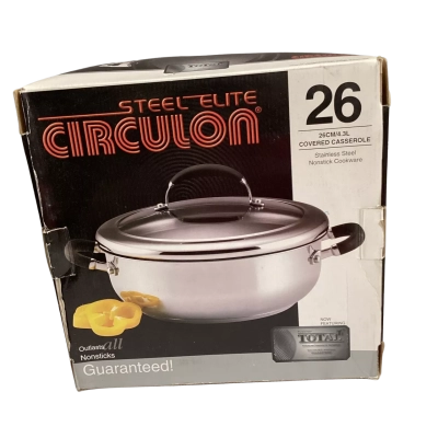 Steel Elite “Circulon” Covered Casserole “New”