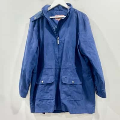 Driza-bone Blue Hooded Jacket Size 18