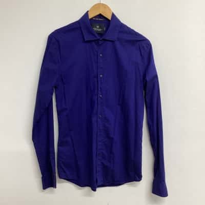 Scotch & Soda Mens  Size M Slim Fit Textured Weave Shirt VGUC 100% Cotton