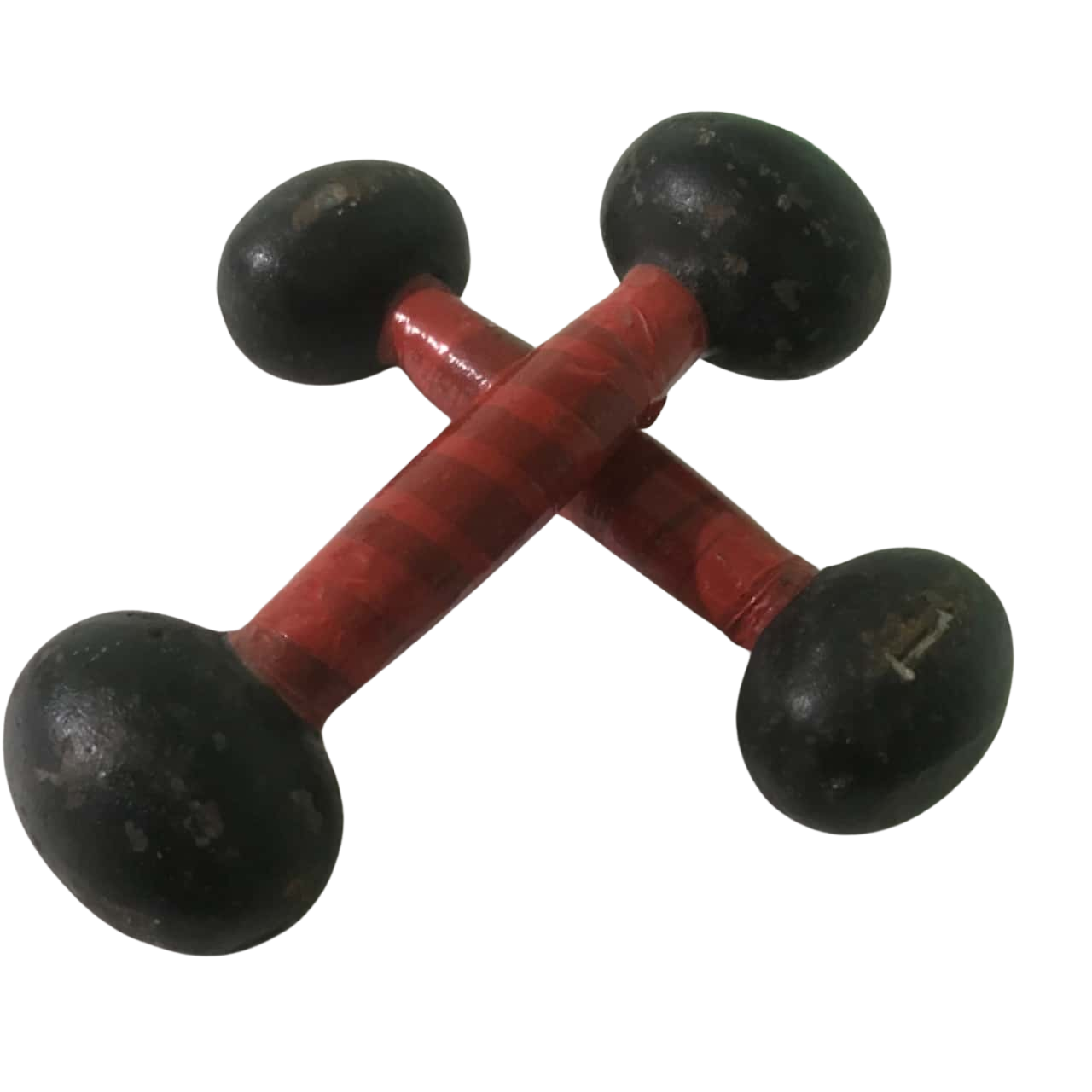 Iron Dumbbells Set of 2 Vintage 1 kg Each 1581301