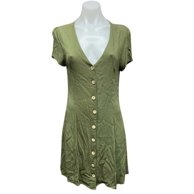 Sass Womens Size 8 Mini Dress Olive 