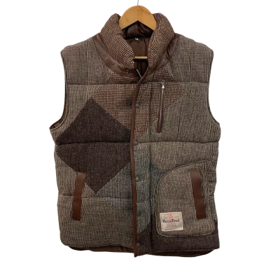 Harris Tweed Mens  Size XXL Vest Brown 