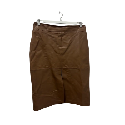 Seed Womens  Size 8 Leather Skirt Brown 