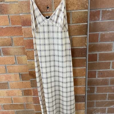 SNDYS Womens  Size L Check Print Dress 