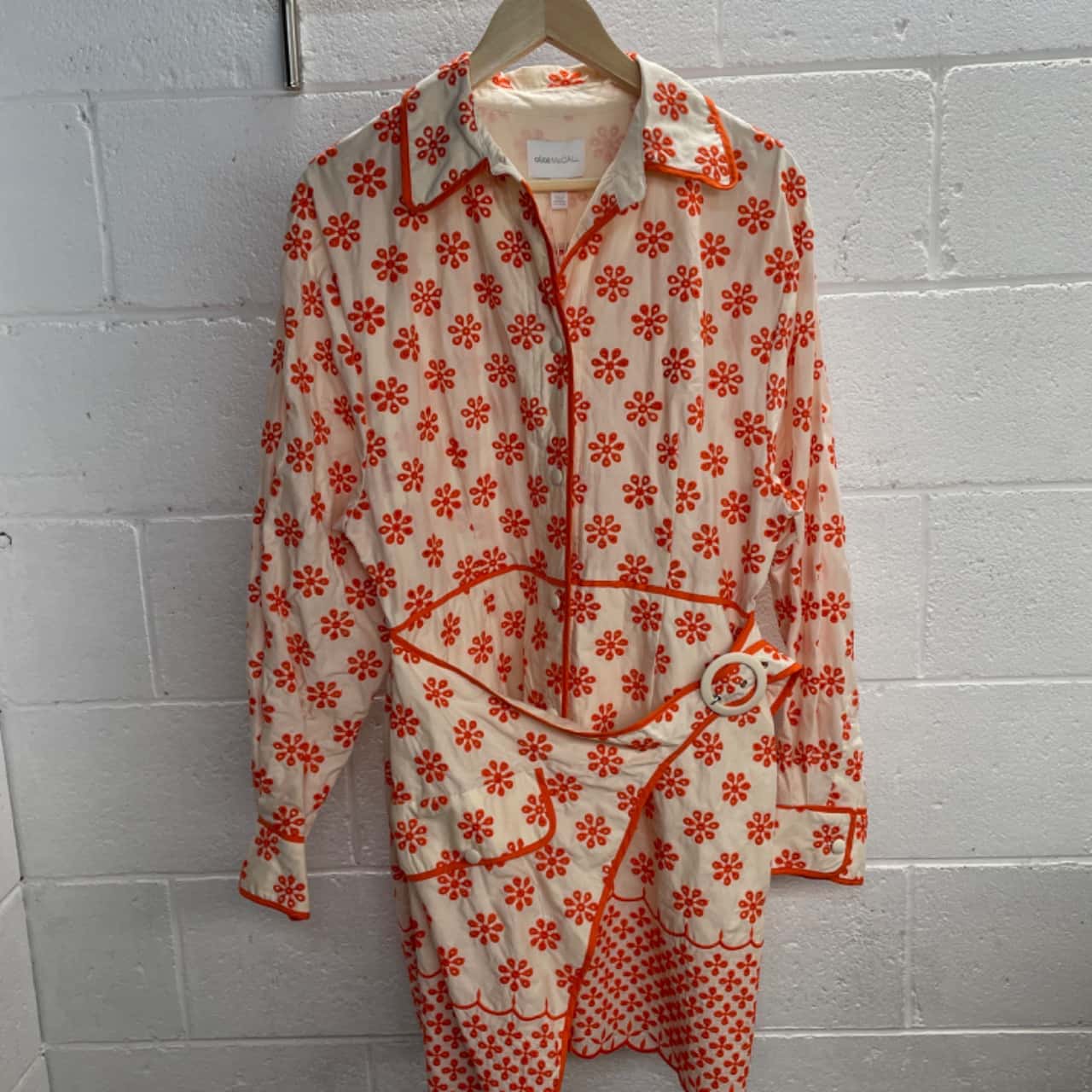 alice McCall Womens Size 14 Long Sleeve Cream / Orange (s) alice McCall Womens Size 14 Long Sleeve Cream / Orange (s)