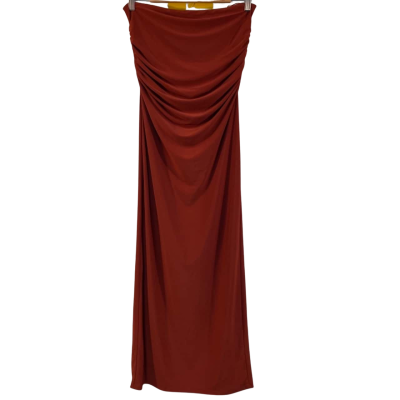 Zara Womens  Size M Strapless Dress Brown / Red 