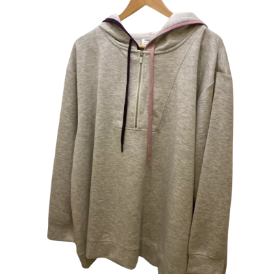 Taking Shape Women's  Size 26 Grey Hoodie Grey with pink and maroon trim