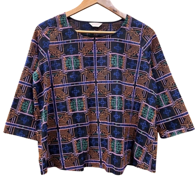 Gorman Colourful Cross-Stitch Embroidered Pattern Top Size 8