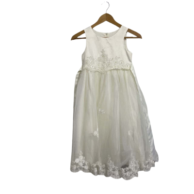 Ollies Place Kids  Size 8 20%Cotton,WhiteDress