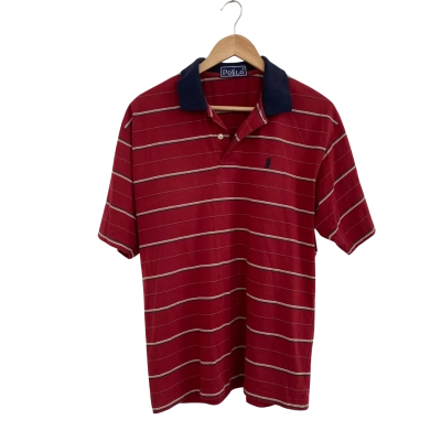 Polo Ralph Lauren Mens  Size XL Polo Shirt Khaki / Navy Blue / Red / Striped / White 