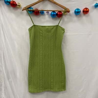 Sabo Womens  Size L Mini Dress Green 