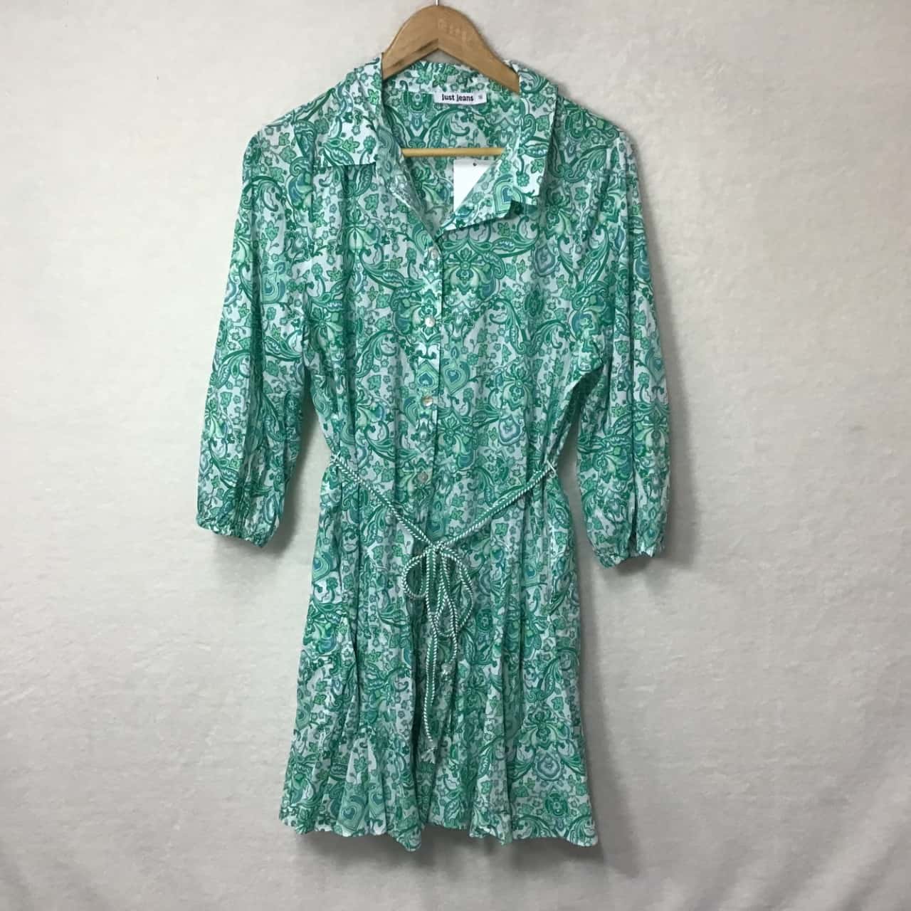 slim fit dress slacks Green Paisley Ottie Plunge Midi Dress