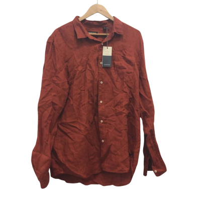 Country Road Mens  Size XL Long Sleeve Shirt Brown / Orange BNWT $129