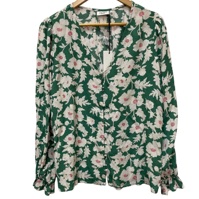 Jeanswest Green Primrose Olive Button Down Blouse Size 10