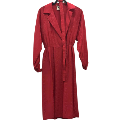 Shubette Vintage Womens  Size 12 Maxi Dress Red 