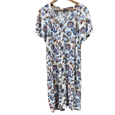 Suzannegrae White/Paisley Patterned Dress Size 12
