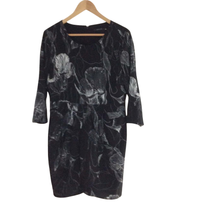 Portmans Womens  Size 16 Midi Dress Black  / Floral 