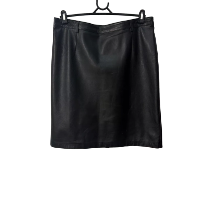 Dormeuil   Size 14 Leather Skirt Black  