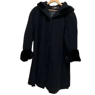 Stephanie Mathew’s Womens  Size M Swing Coat Black  