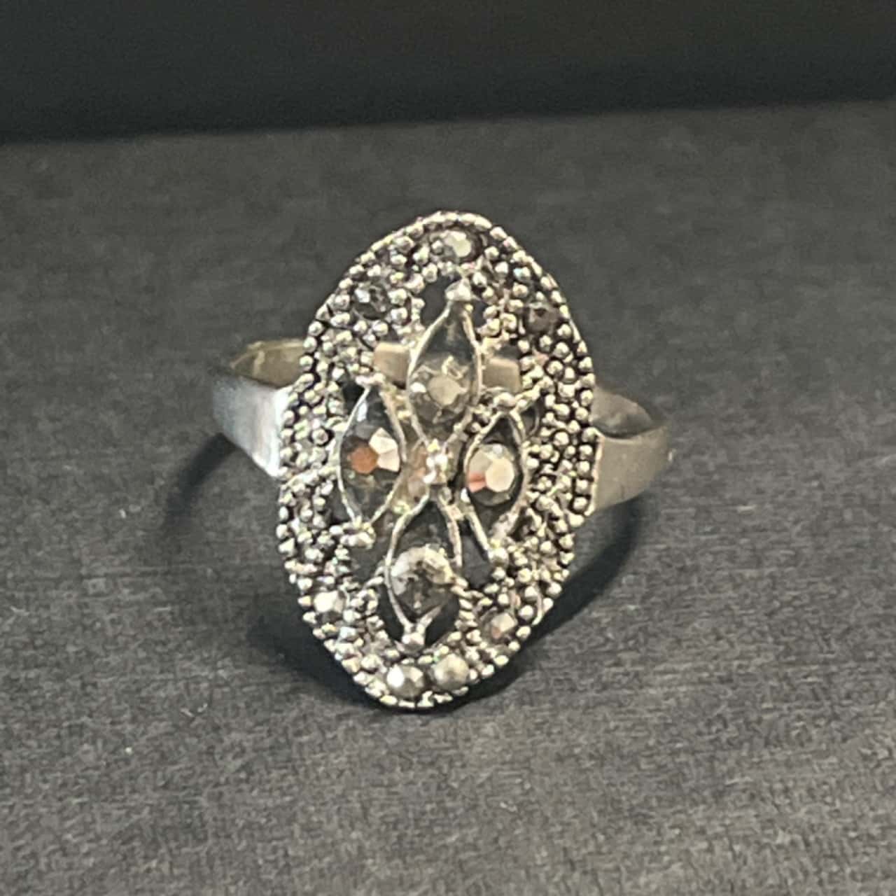 Marcacite Rings Marquise design Marcasite ring(s) - Used As New | Salvos Stores
