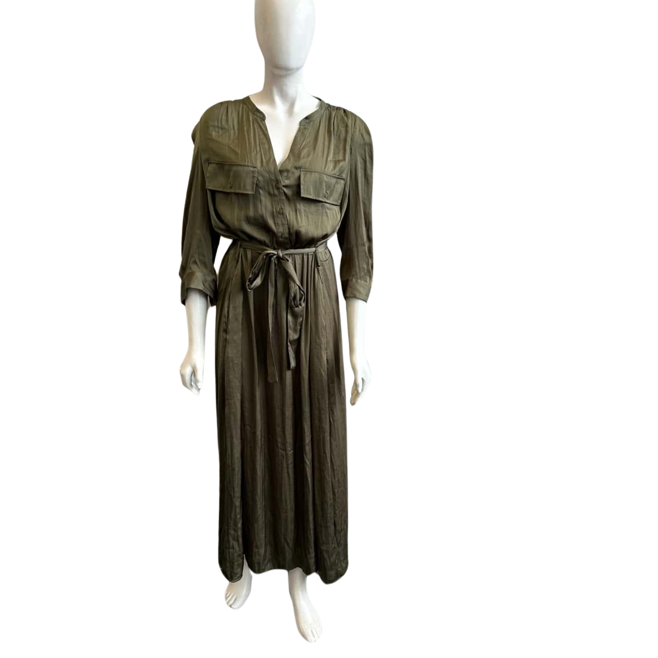 green emerald velvet dress Halterneck Maxi Dress 120% LINO - Shop Online at BEIGE