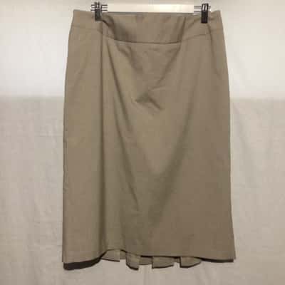 Cue Womens  Size 14 Midi Skirt Brown 