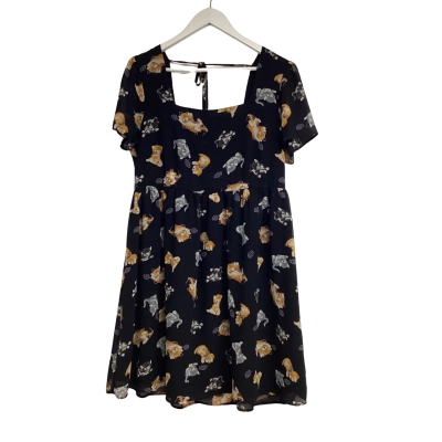 Dangerfield Black Kitten Babydoll Dress Size 14