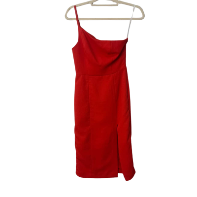 BNWT Kookai  Size 36 Off one Shoulder Dress Orange Rrp$220 