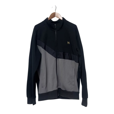 Mambo Retro Zip Front Jacket Size XL Black  / Grey 