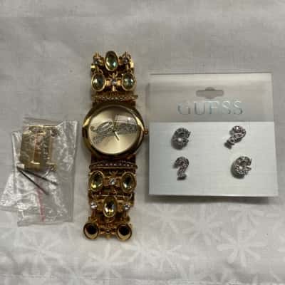 Guess Women’s watch and earrings bundle