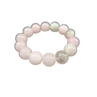 Elastic Rose Quartz Beaded Bracelet