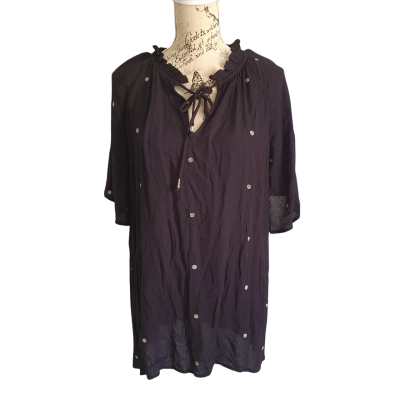 Virtuelle Womens  Size 24 Short Sleeve Top Black  BNWT