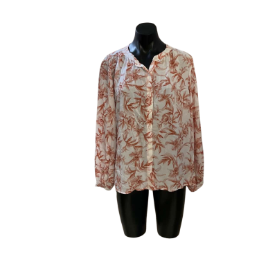 Jeanswest Womens  Size 10 Blouse Brown / Floral / White 