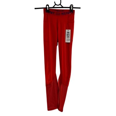 Tommy Hilfiger Sport Red Athletic Compression Roxane Leggings XXS BNWT