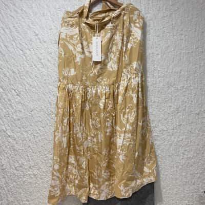 Shona Joy - Maxi Wrap Skirt - Womens Size 12 - Sand/Ivory (New)
