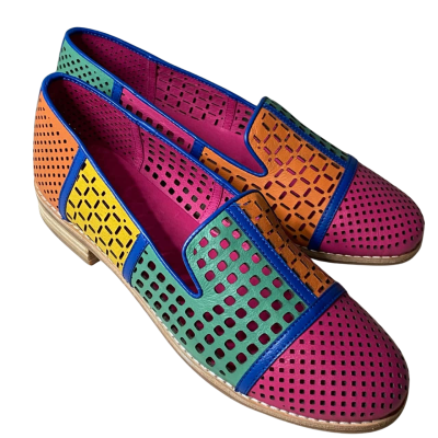 Django & Juliette Multicoloured Leather Flats Size 38