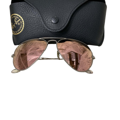 Ray-Ban Mens Aviator rose through my sunglasses in case