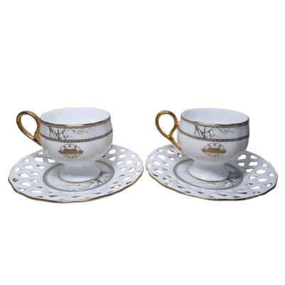 Haengnam Bone China Tea Cup and Saucer - set of 2 