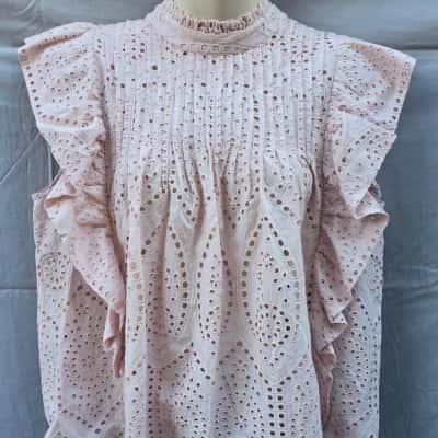 French Connection Womens  Size 12 Short Sleeve Top / Workwear Top Pink  