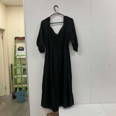 Elm Womens  Size 18 Midi Dress Black  