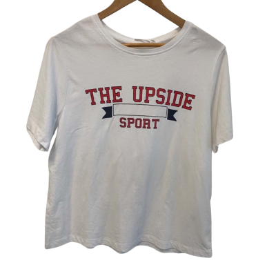 The Upside Mens  Size S Short Sleeve Shirt White 