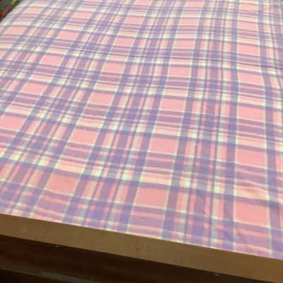 Vintage Laconia Pure Wool Pink/Purple Blanket Satin Edged 240x204cm