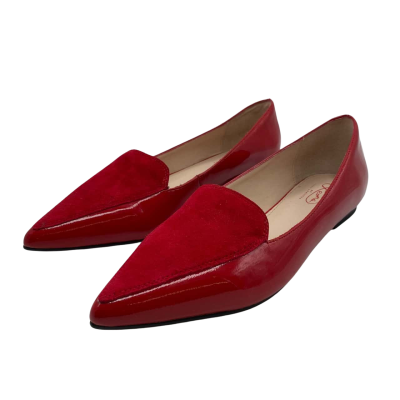 BNWT Leona Edmiston Womens  Size 38 Flats Red Oriinal RRP $159.95
