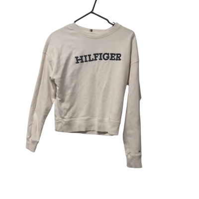 Womens Tommy Hilfiger Size S Crew Neck Jumper Navy Blue / White 